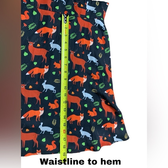 Paper Plane London Lined Fit and Flare Dress, Lightweight, Back Zipper, Black - Picture 9 of 12